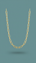 Gold link necklace with minimalist silhouette